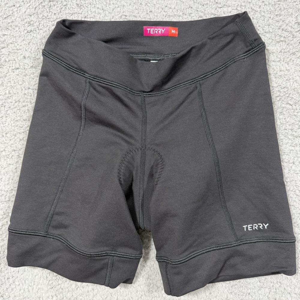 Terry Womens Medium Cycling Shorts 7" 12.5" Pad (8.5/10) Nylon Black